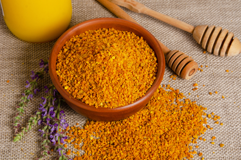 Bee Pollen in a Bowl Light Background